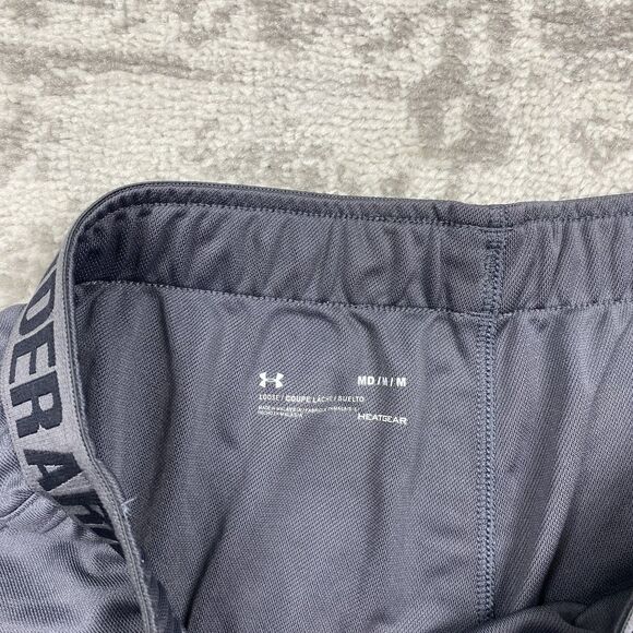 Under Armour Loose Heatgear Drawstring Grey Athletic Shorts Women's Size Medium - Picture 4 of 5